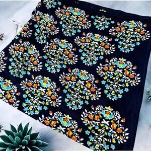 Vera Bradley Chandelier Floral Plush Throw Blanket 50x80 XL Fleece Blue Boho